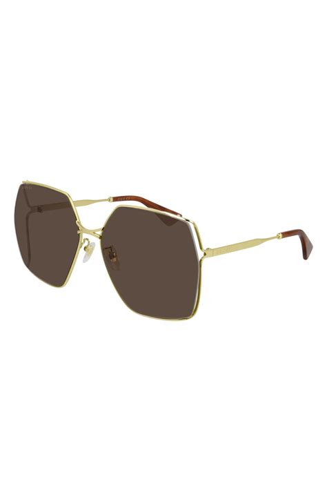 gucci 65mm square sunglasses|Gucci overzi sunglasses.